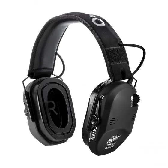 Casque antibruit de tir actif RealHunter Active ProSHOT QuadTAC Noir