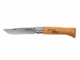 Couteau Opinel 8 pliant carbone hêtre