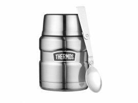 Thermos pour aliments avec cuillère Thermos King 0,47 l steel