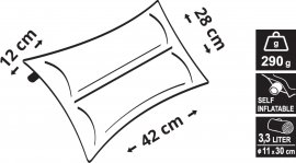 Coussin autogonflant Twin bleu