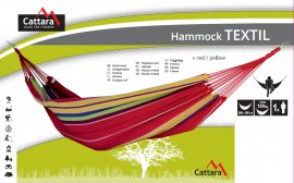 Hamac TEXTIL 200x100 cm rouge-jaune