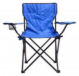 Chaise de camping pliable Bari bleue