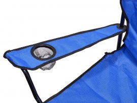 Chaise de camping pliable Bari bleue