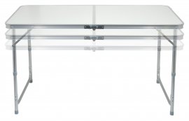 Campingtafel Double teleskop. grijs + 4x stoeltje