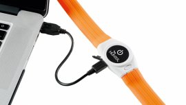 Svítící halsband Hunter Yukon LED 20-63cm oranje