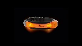 Pendentif LED lumineux pour collier Hunter orange