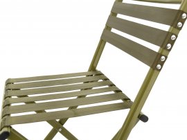 Chaise de camping pliante Cattara NATURE avec dossier
