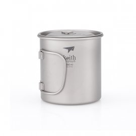 Titanium mok Keith met deksel 550ml