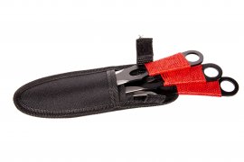 Set de couteaux de lancer Kandar paracorde rouge (82)