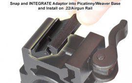 Adapter montage-rail 11mm naar 22mm Leapers