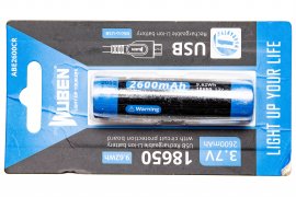 Batterij Wuben 2600B/18650 Li-Ion 2600mAh