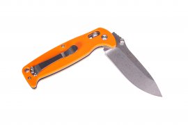 Vouwmes Ganzo G7412 oranje met fluit