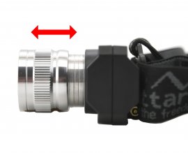 Lampe frontale Cattara SCORPION 90lm XPE ZOOM rechargeable