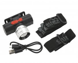 Lampe frontale Cattara SCORPION 90lm XPE ZOOM rechargeable