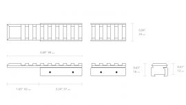 Adapter montáže Hawke 11mm naar 22mm, tweedelig