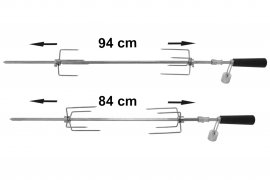 Brochette de gril Cattara UNI 84/94cm 230V