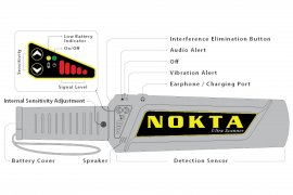 Handmatige veiligheidsmetaaldetector Nokta Ultra Scanner