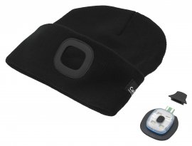 Casquette BLACK avec lampe LED USB