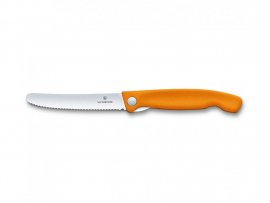 Couteau pliant à légumes Victorinox lame ondulée Orange