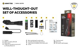 Tactische zaklamp Armytek Parma C2IR Pro Koud / Infrarood licht