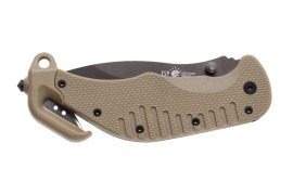 Couteau de secours ESP à lame lisse - kaki