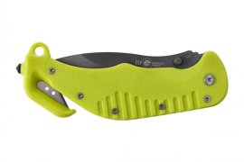 Couteau de secours ESP à lame dentelée - jaune