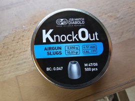 Beoordelingen: Diabolo JSB KO Slugs 4,51mm 500st - 1