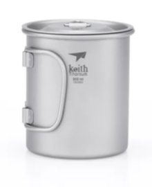 Titanium mok Keith met deksel 300ml 2