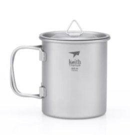 Titanium mok Keith met deksel 300ml 3