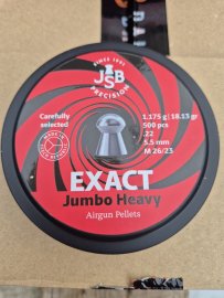 Beoordelingen: Diabolo JSB Exact Jumbo Heavy 5,52mm 500 stuks - 1