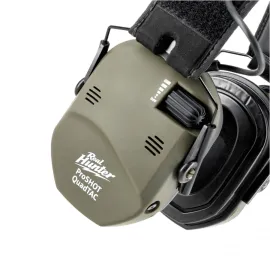 Casque antibruit électronique de tir RealHunter Active ProSHOT QuadTAC olive 2