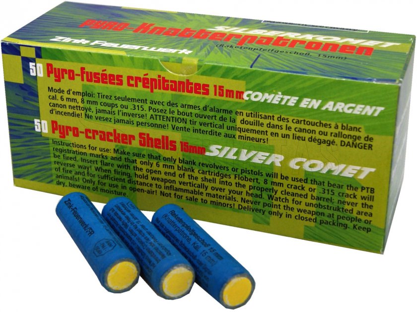 Pyro fusée éclairante Zink 550 Knatterpatronen Silber 1ks