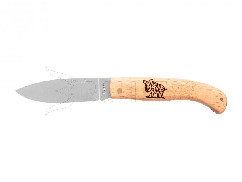 Couteau Joker NH78-3 bois motif sanglier 8 cm