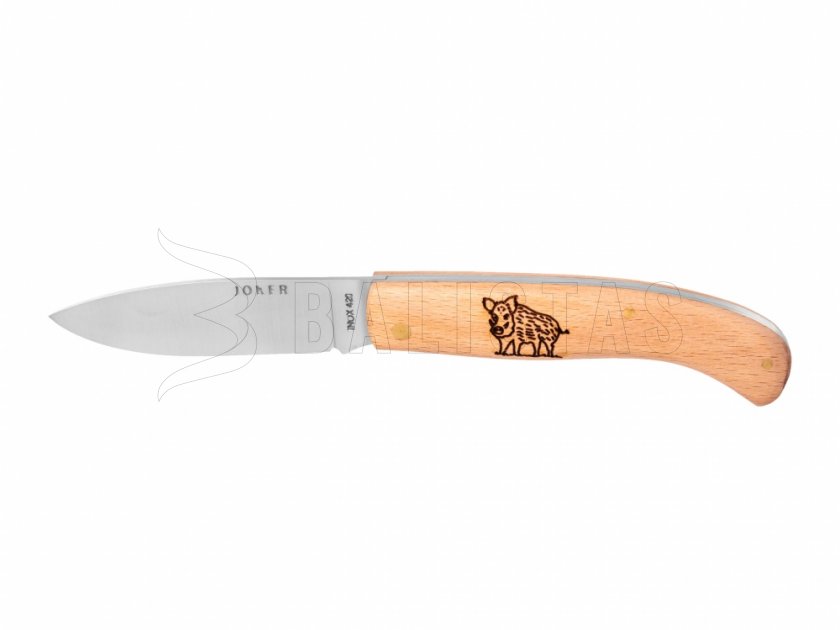 Couteau Joker NH78-3 bois motif sanglier 8 cm