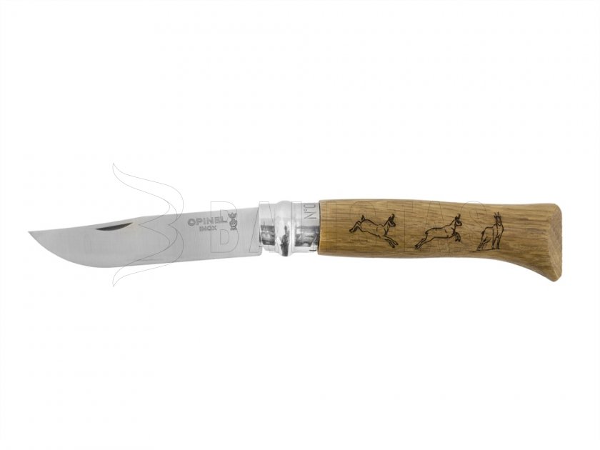 Mes Opinel 8 Vouwmes Inox Beuken Motief Gems