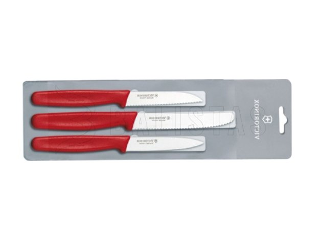 Set de 3 couteaux de cuisine Victorinox 5.1111.3 finition rouge