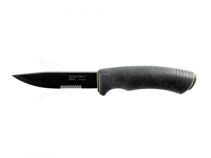 Couteau Morakniv Bushcraft SRT noir dentelé