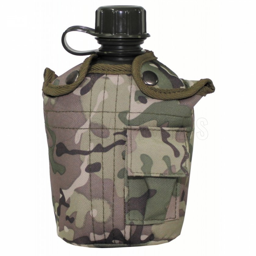 Gourde en étui MFH camo