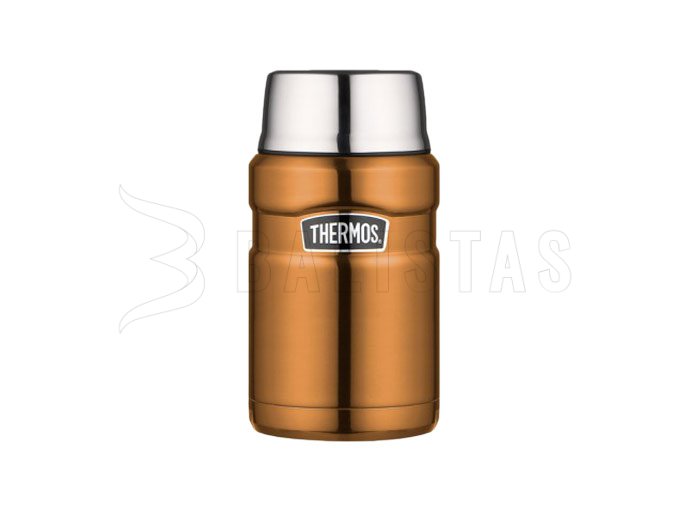 Thermos voedselthermos met lepel Thermos King 0,71 l bruin