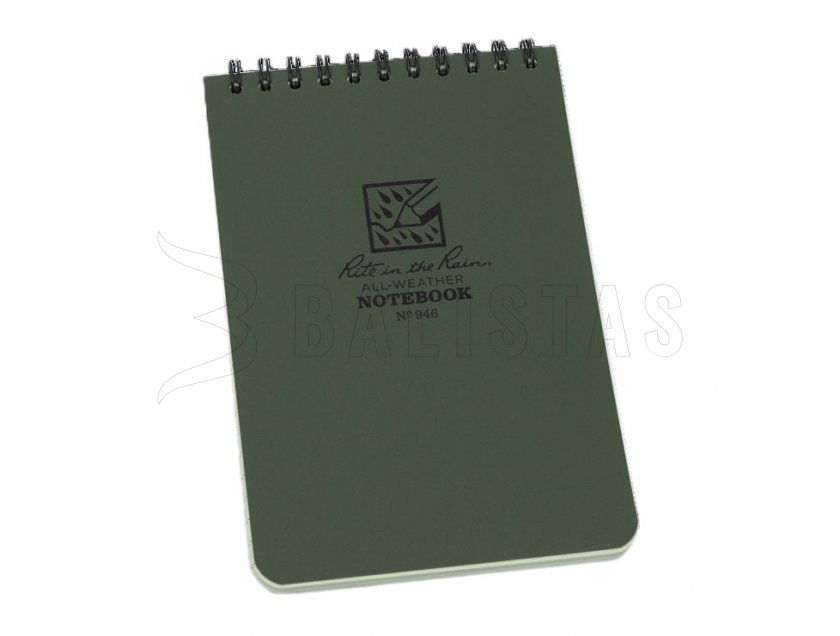 Carnet étanche Rite in the Rain 946 4x6 vert