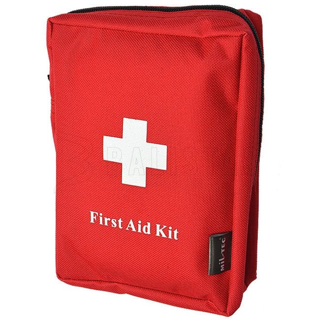 Trousse de secours Mil-Tec grande 19x14x6,5 cm rouge