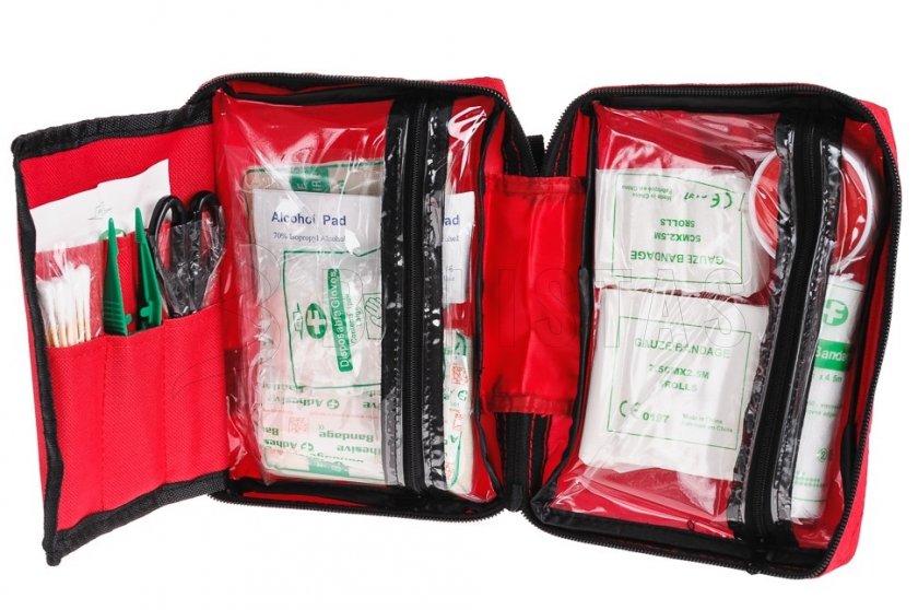 Trousse de secours Mil-Tec grande 19x14x6,5 cm rouge