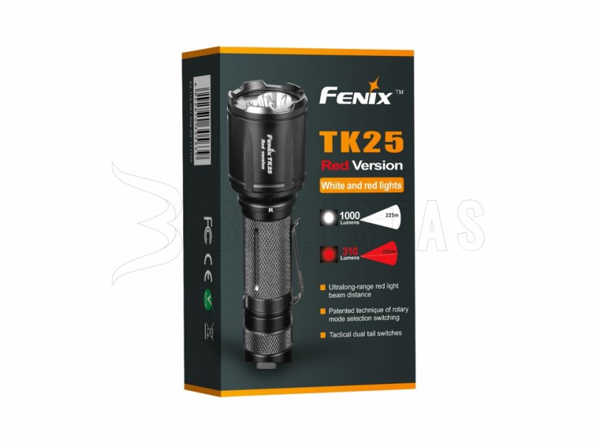 Lampe torche à diode Fenix TK25 Red