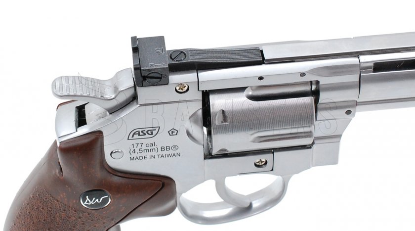 Luchtrevolver ASG Dan Wesson 8" Silver 4,5mm