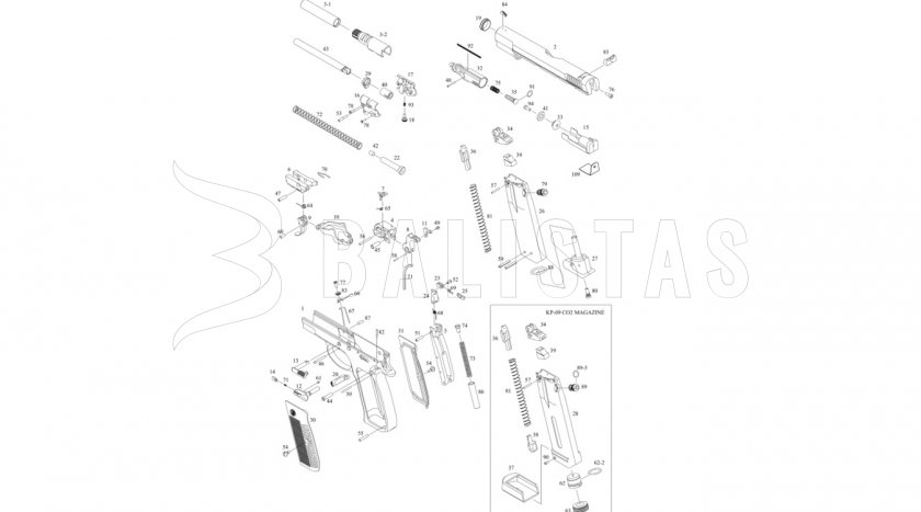 Luchtdrukpistool ASG CZ-75 Blow Back 4,5mm