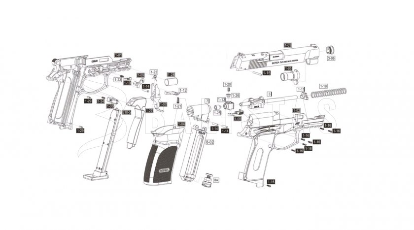 Luchtpistool ASG Bersa Thunder 9 Pro 4,5mm