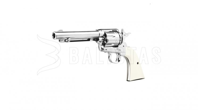 Revolver à air comprimé Umarex Colt SAA .45 Diabolo nickel 4,5 mm