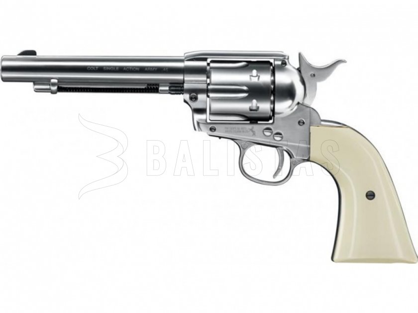 Luchtrevolver Umarex Colt Single Action Army SAA .45 nikkel 4,5mm