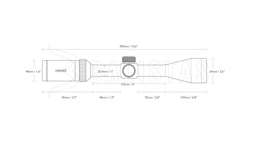 Lunette de visée Hawke Vantage 6-24x50 AO Mil Dot IR