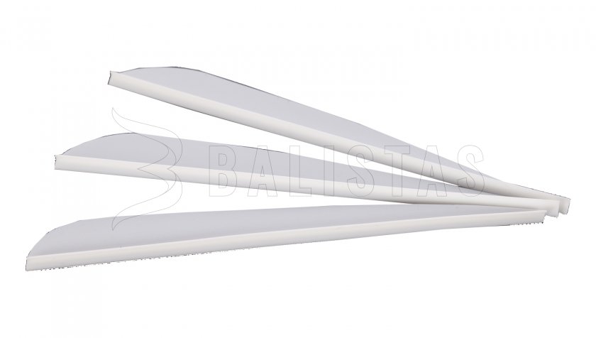 Ailettes de flèches Balistas blanches 3pcs